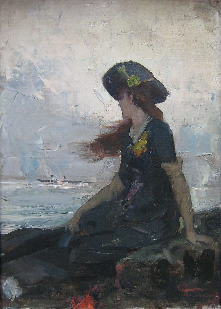 Ragazza in riva al mare
